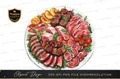 Gourmet meat platter clipart png Product Image 1