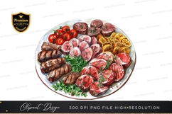 Gourmet charcuterie platter clipart png Product Image 1