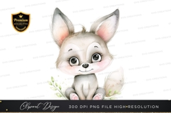 Cute baby fox clipart png Product Image 1