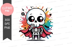 Cute skeleton clipart png Product Image 1