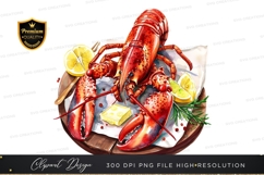 Gourmet lobster dish clipart png Product Image 1