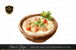 Creamy dip with vegetables clipart png Product Image 1
