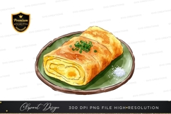 Delicious omelette roll clipart png Product Image 1