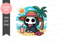 Grim reaper enjoying a beach day Product Image 1