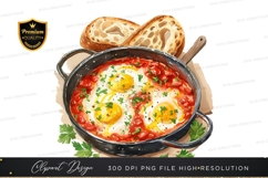 Shakshuka with toast clipart png Product Image 1