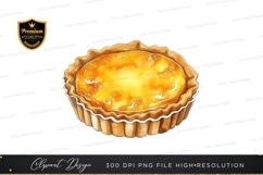 Delicious custard tart clipart png Product Image 1