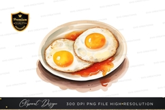 Fried eggs on a plate Product Image 1