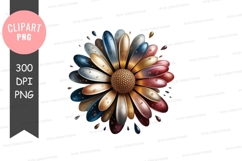 Colorful daisy clipart png Product Image 1