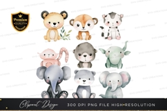 Adorable baby animals clipart png Product Image 1