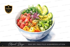 Vibrant poke bowl clipart png Product Image 1