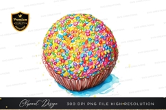 Colorful cupcake clipart png Product Image 1