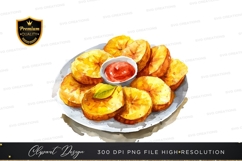 Crispy potato wedges with ketchup Product Image 1