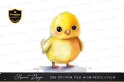 Cute yellow chick clipart png Product Image 1