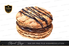 Delicious chocolate drizzled cookie stack Product Image 1