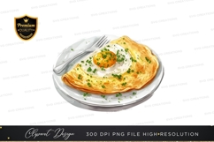Delicious omelette on a plate Product Image 1