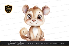 Cute cartoon mouse clipart png Product Image 1