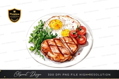 Grilled chicken with egg and vegetables Product Image 1
