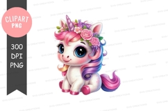 Magical unicorn clipart png Product Image 1