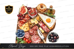 Gourmet food board clipart png Product Image 1