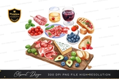 Gourmet charcuterie board clipart png Product Image 1