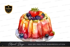 Delicious fruit topped jelly dessert Product Image 1