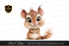 Cute squirrel clipart png Product Image 1