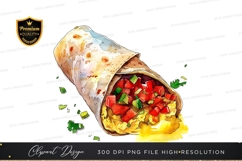 Delicious breakfast burrito clipart png Product Image 1