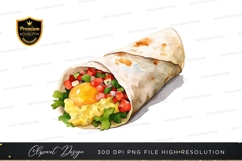 Delicious breakfast wrap clipart png Product Image 1