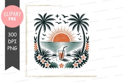 Tropical sunset with cocktail Product Image 1