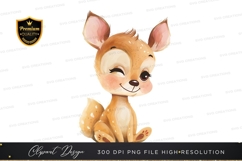 Cute baby deer clipart png Product Image 1