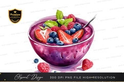 Vibrant fruit bowl clipart png Product Image 1