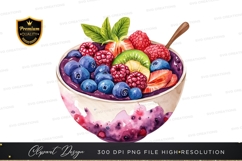 Vibrant fruit bowl clipart png Product Image 1