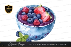 Vibrant fruit bowl clipart png Product Image 1