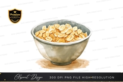 Bowl of oatmeal clipart png Product Image 1