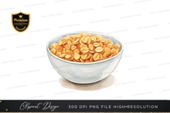 Bowl of cereal clipart png Product Image 1
