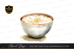 Creamy cereal in bowl clipart png Product Image 1
