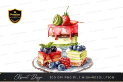 Delicious assorted desserts clipart png Product Image 1