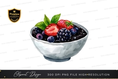 Mixed berry bowl clipart png Product Image 1
