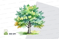 Watercolor tree clipart png Product Image 1