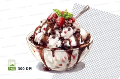 Ice cream sundae clipart png Product Image 1