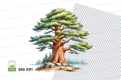 Clipart illustration of a pine tree Product Image 1