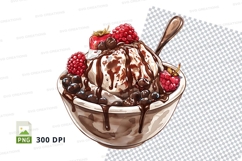 Ice cream sundae clipart png Product Image 1