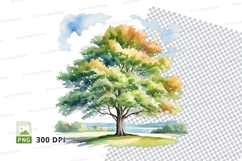 Watercolor tree clipart png Product Image 1
