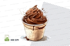 Chocolate ice cream in a cup mockup Product Image 1