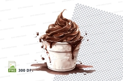 Chocolate ice cream in a cup mockup Product Image 1
