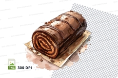 Chocolate swiss roll cake mockup Product Image 1