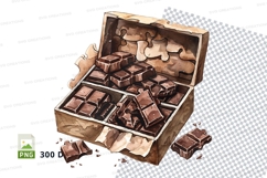 Chocolate box mockup with assorted chocolates Product Image 1