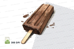 Chocolate ice cream bar clipart png Product Image 1