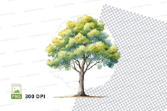 Watercolor tree clipart png Product Image 1