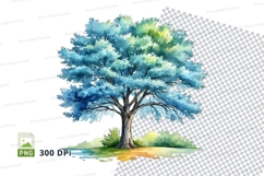 Watercolor tree clipart png Product Image 1